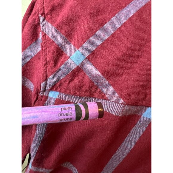 Fox Racing Flannel Plaid Button Front Shirt size Large womens Moto Western - Picture 6 of 11